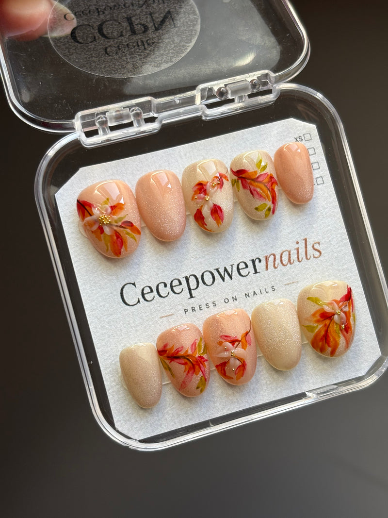 Press on Nails-Painted Lady