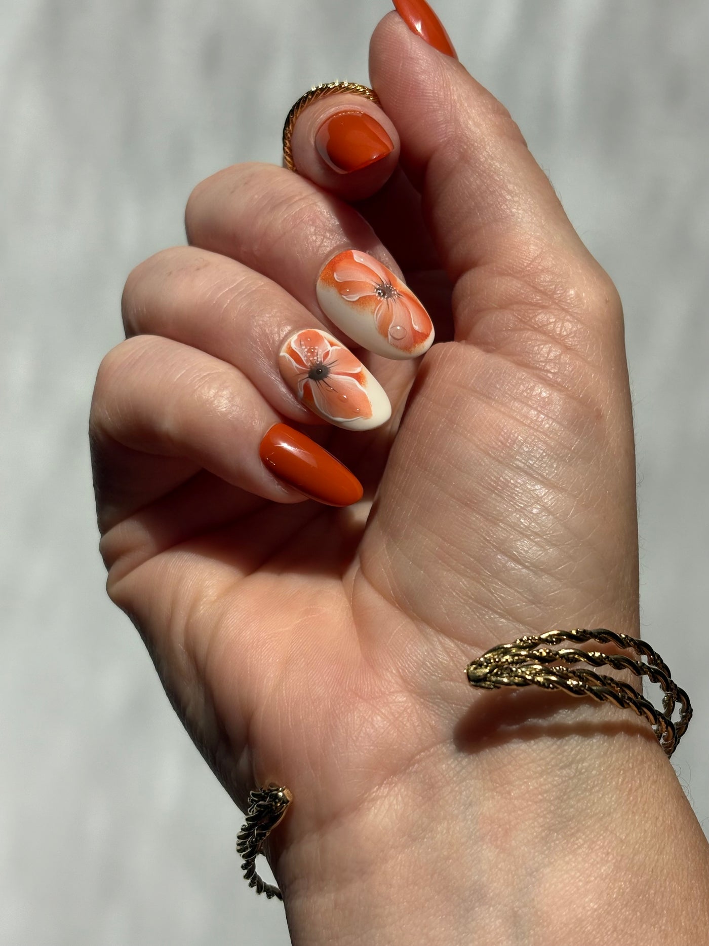Press-On Nails - Glow Flower
