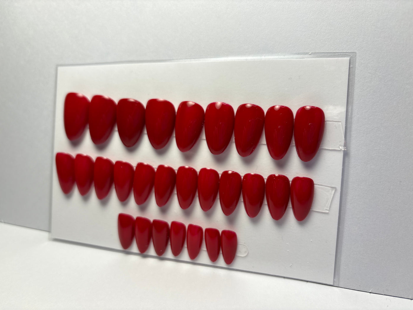 Press-On Nails All size mains LADY RED