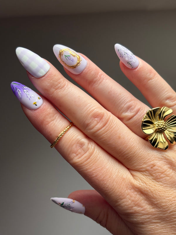 Press-On Nails Summer- Lavender field