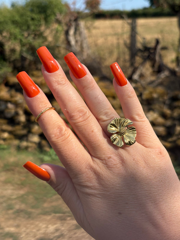 Press-On Nails -Unita Fire Flower