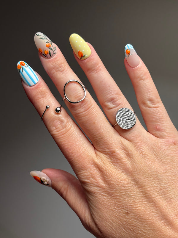 Press-On Nails Summer- Orange blossom