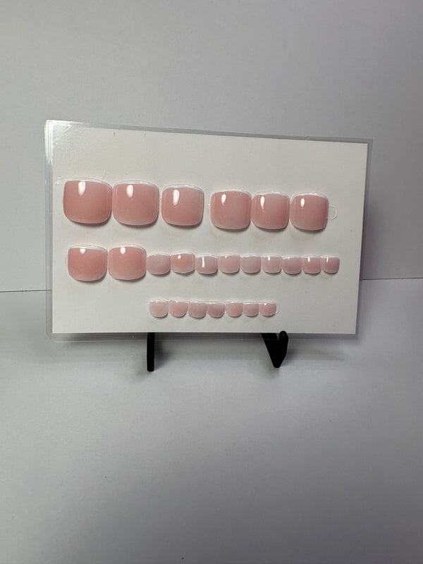 Press-On Nails All size pied -French natural