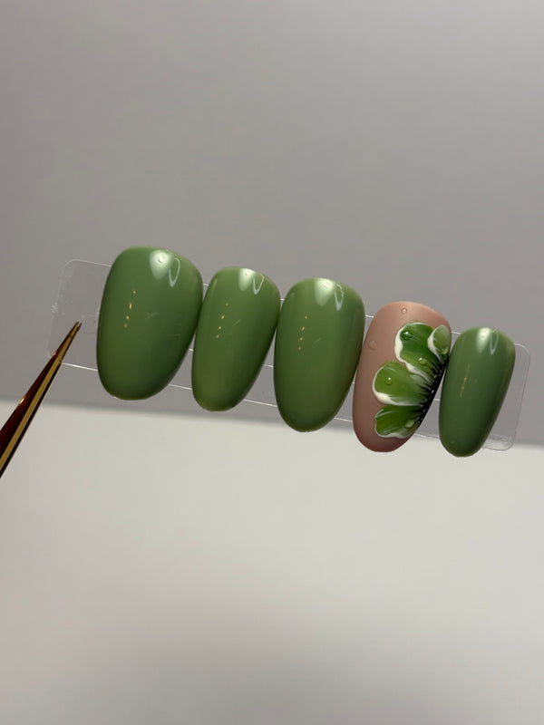 Press-On Nails - Tropical Flower
