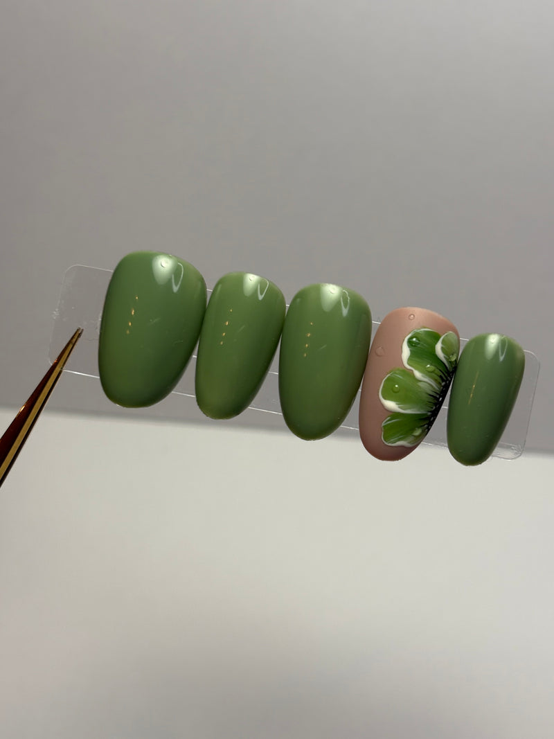Press-On Nails - Tropical Flower