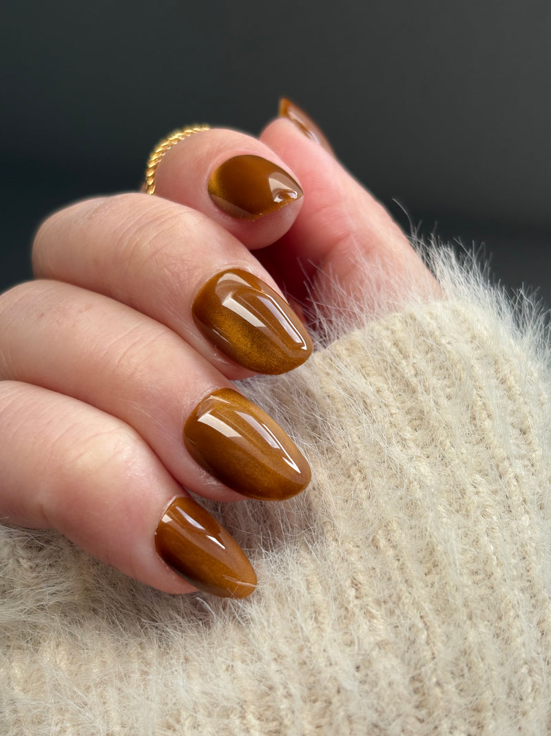 Press-On Nails -Unita Mapple brown