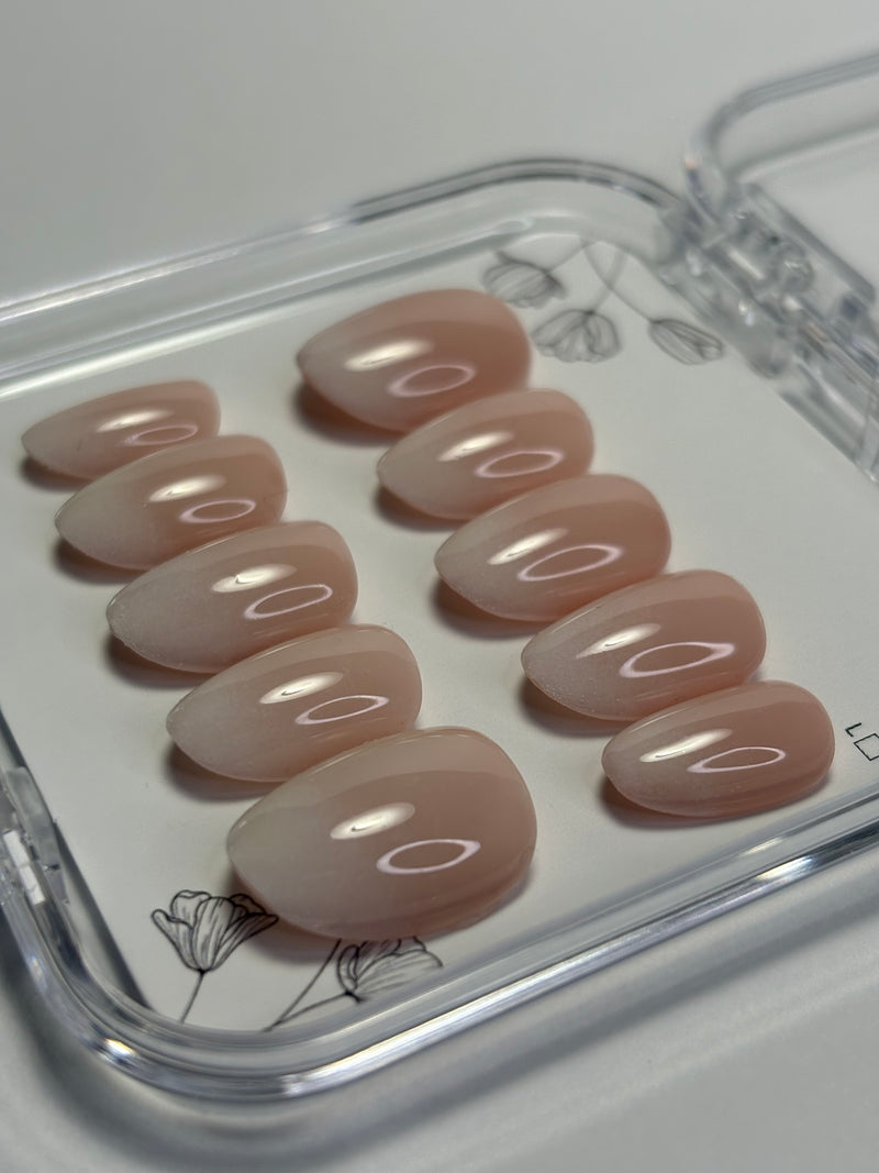 Press-On Nails- baby White