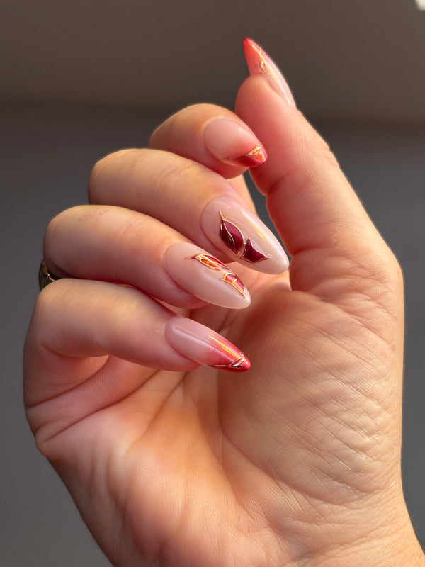 Press-On Nails Velvet Red