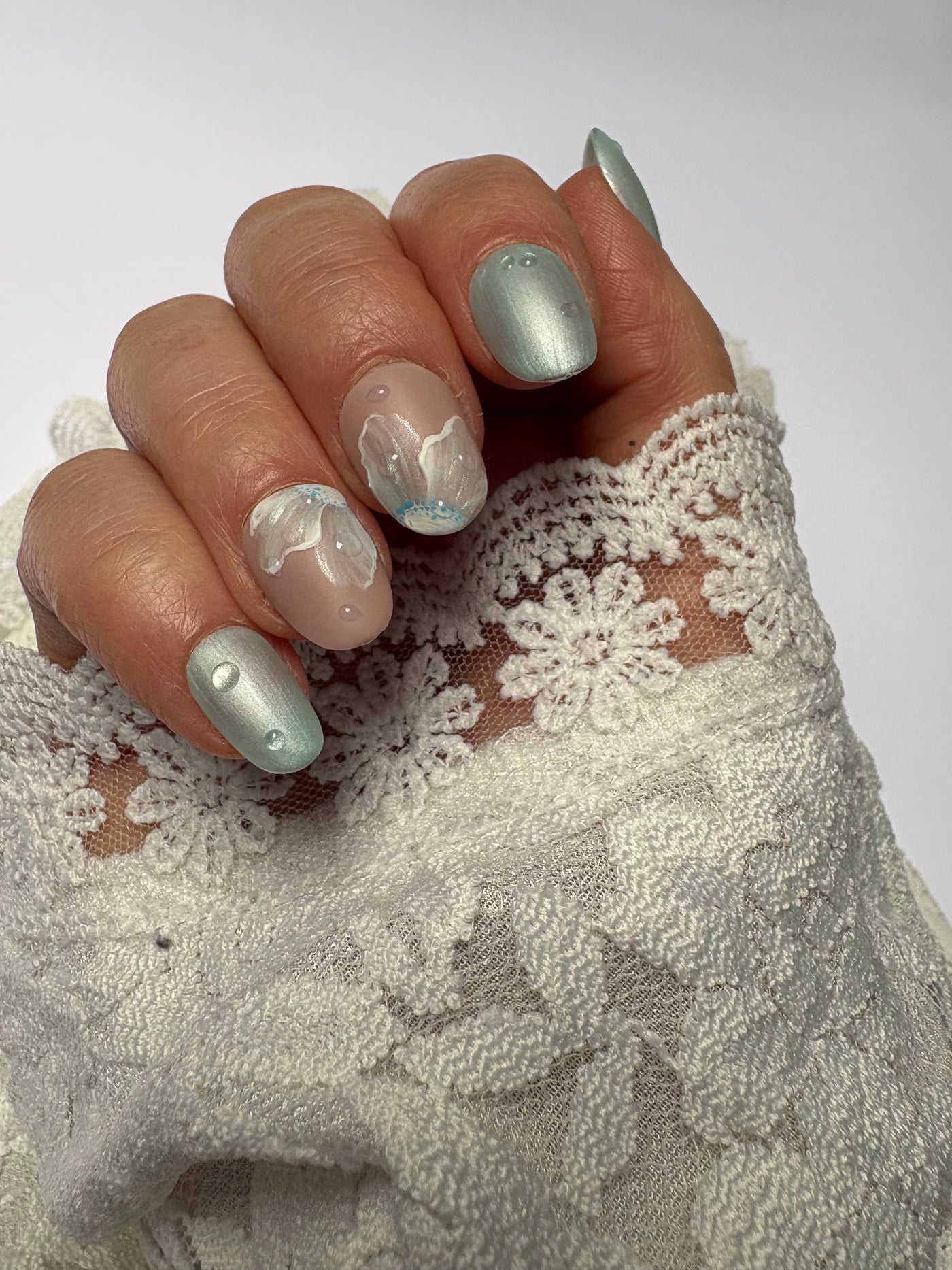 Press-On Nails -Pepermint