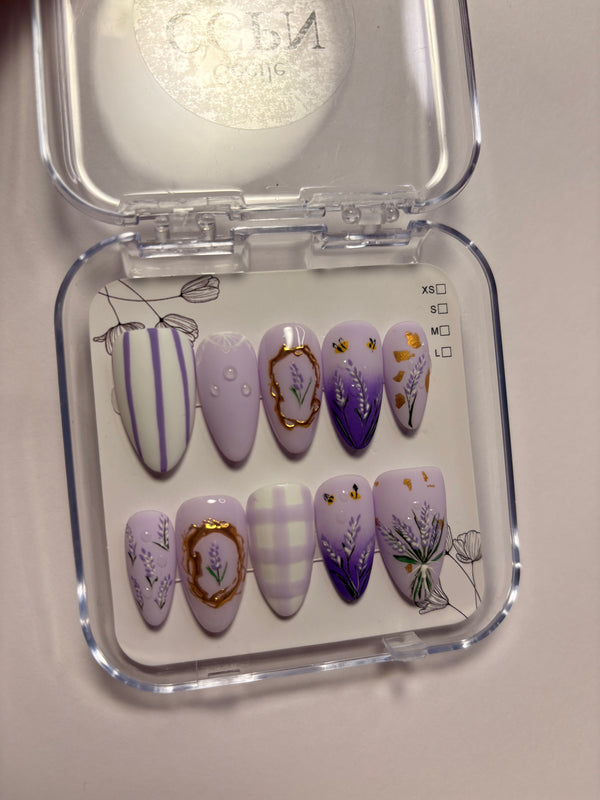 Press-On Nails Summer- Lavender field