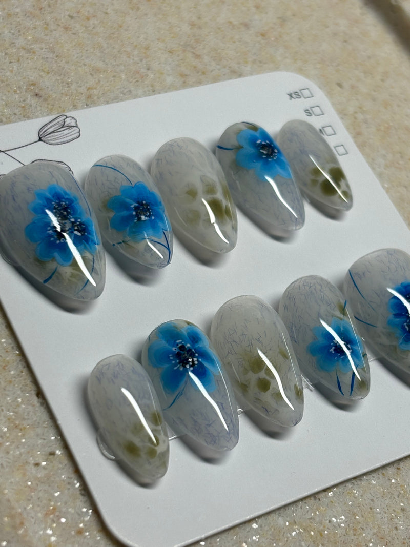Press-On Nails Azure muse