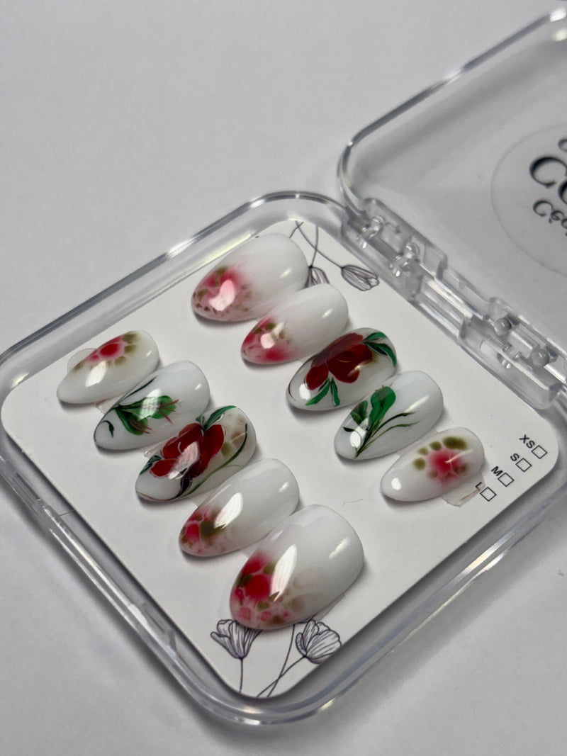 Press-On Nails Red muse