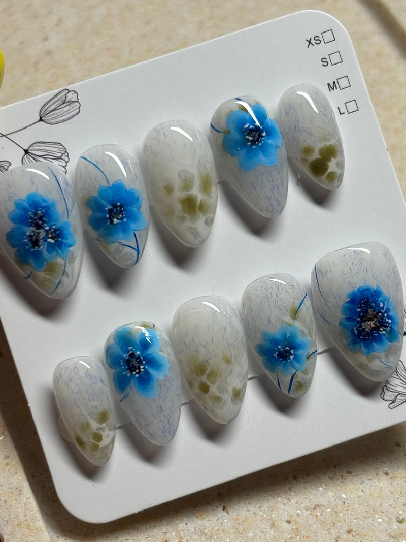 Press-On Nails Azure muse