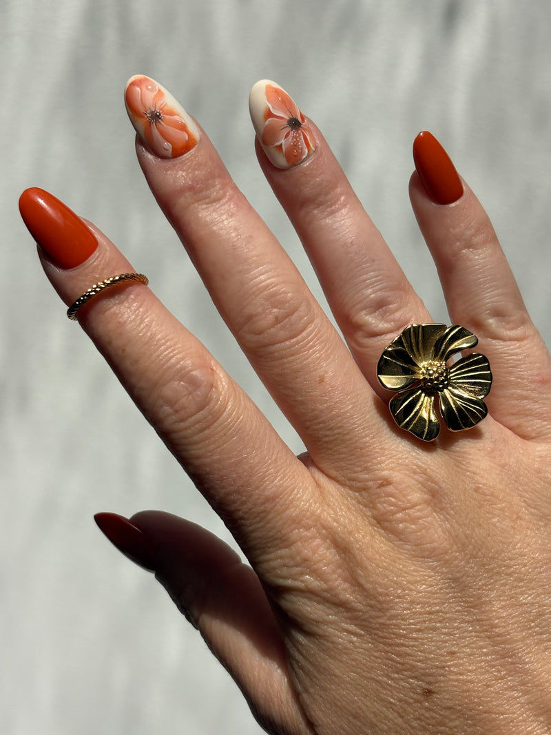 Press-On Nails - Glow Flower