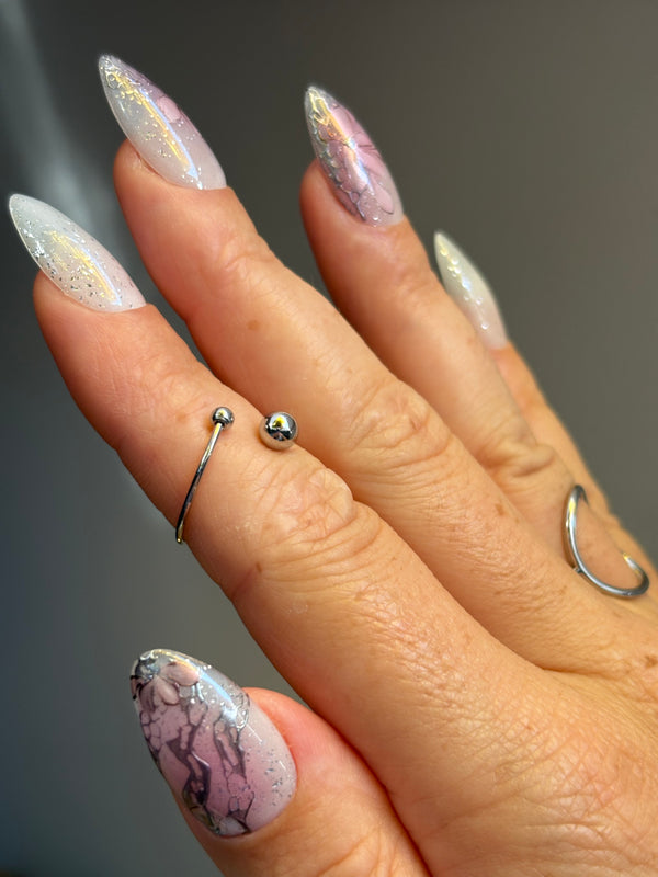 Press-On Nails Moon bloom