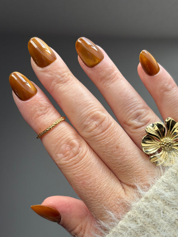 Press-On Nails -Unita Mapple brown