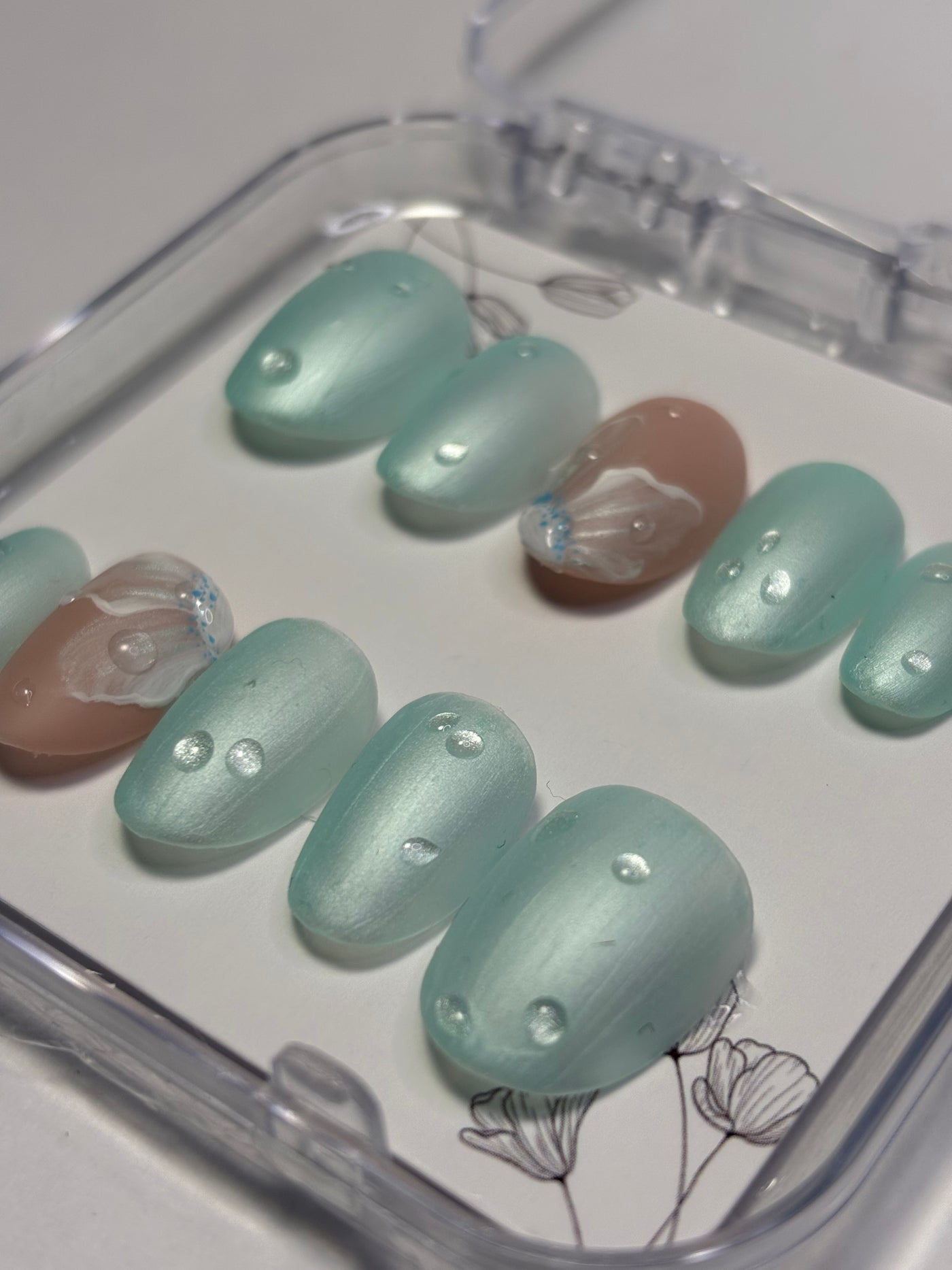 Press-On Nails -Pepermint