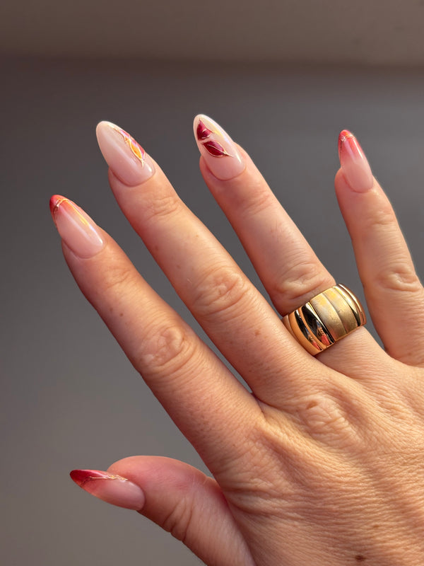 Press-On Nails Velvet Red