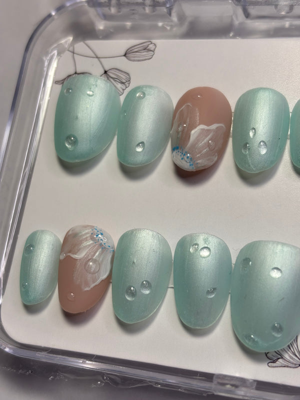 Press-On Nails -Pepermint