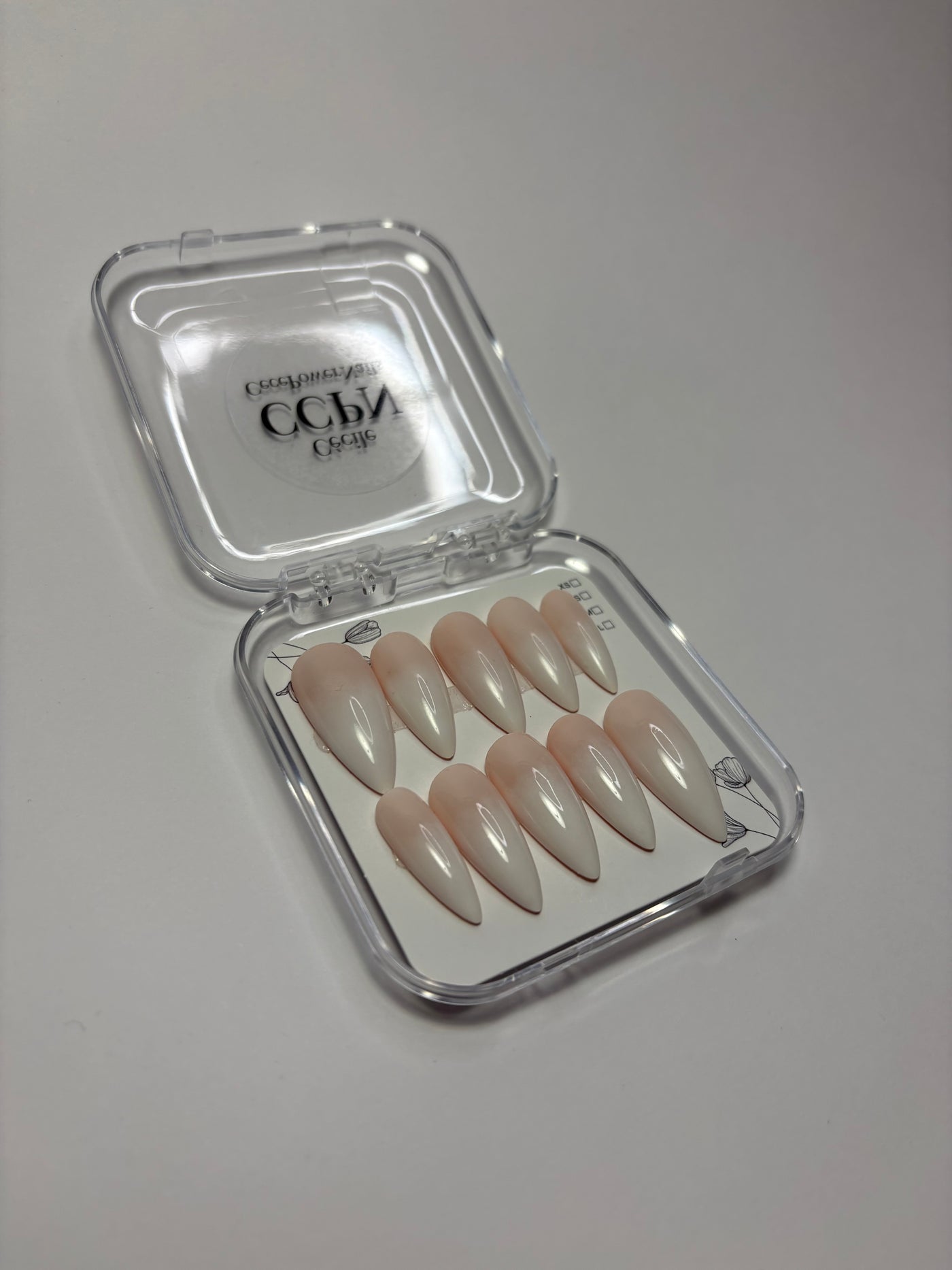 Press-On Nails- baby White