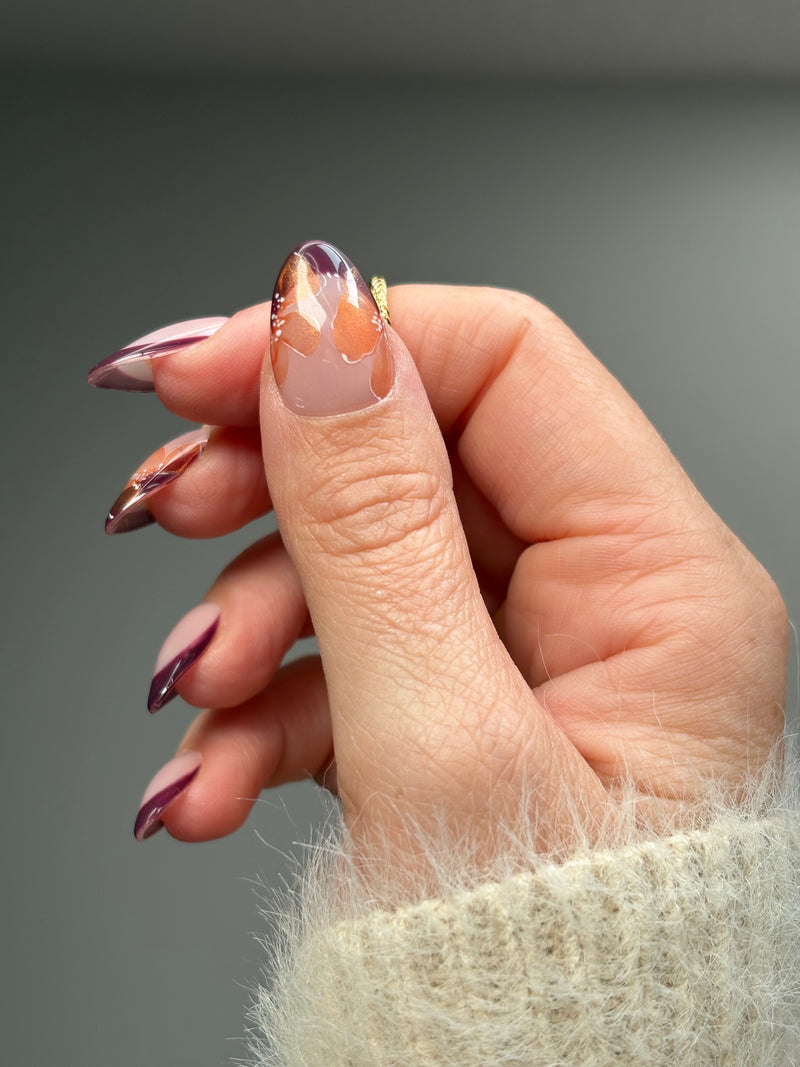 Press on Nails-French cake growvy