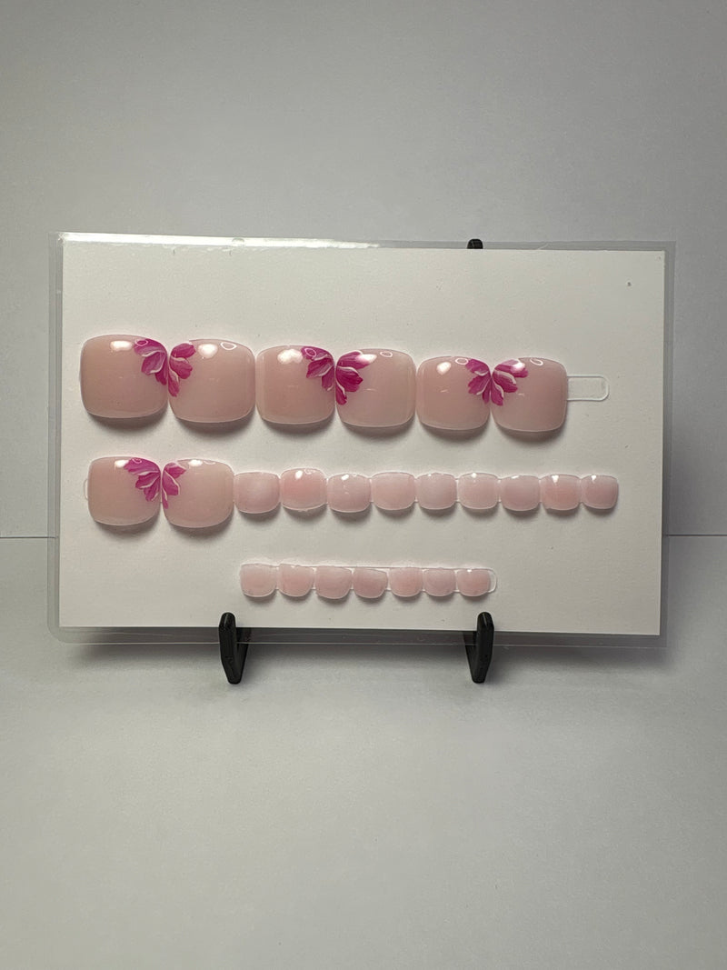 Press-On Nails All size pied -Floral